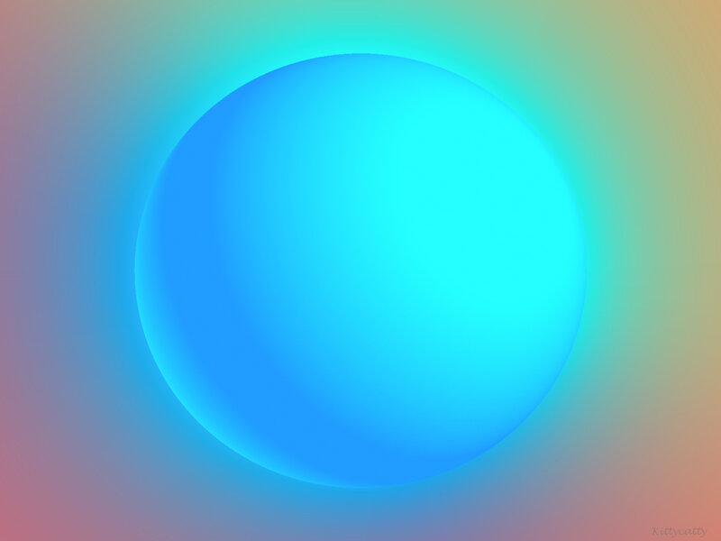 Glowing Blue Sphere — Serene