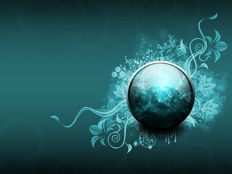 Glowing Blue Sphere — Teal
