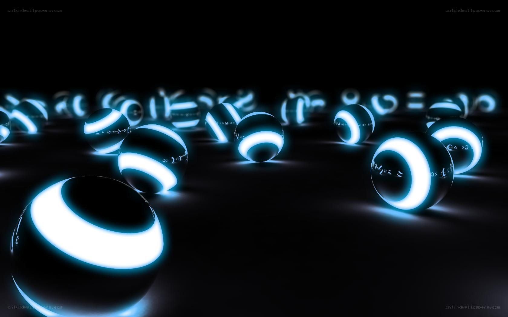 glowing blue spheres