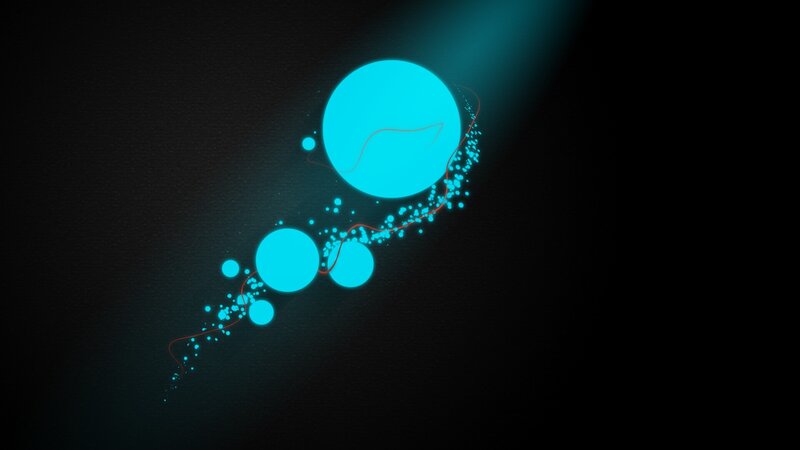 glowing blue spheres animation