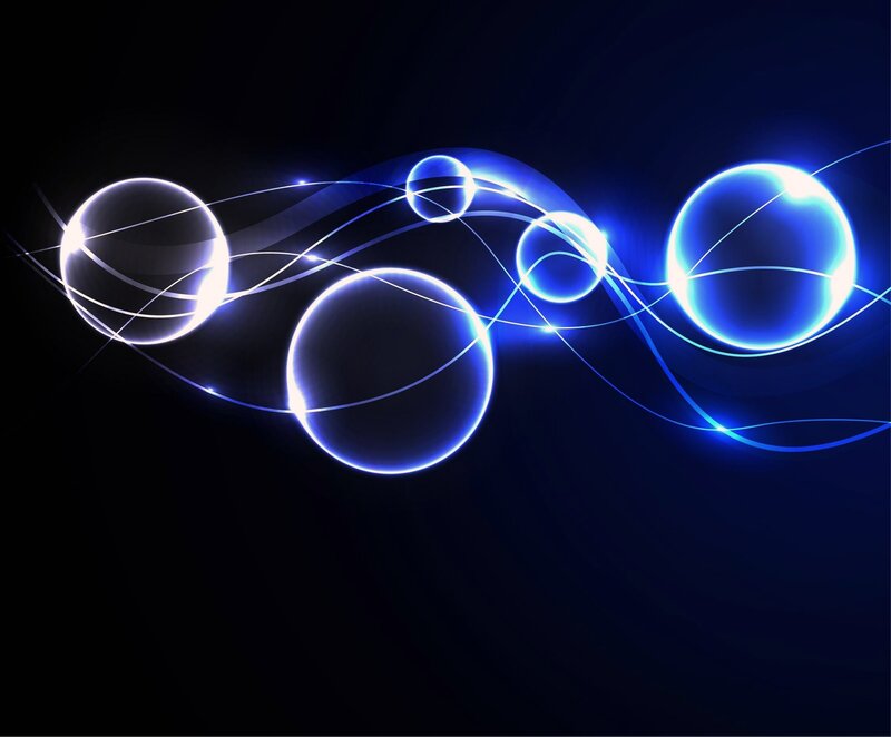 Glowing Blue Spheres — Dynamic