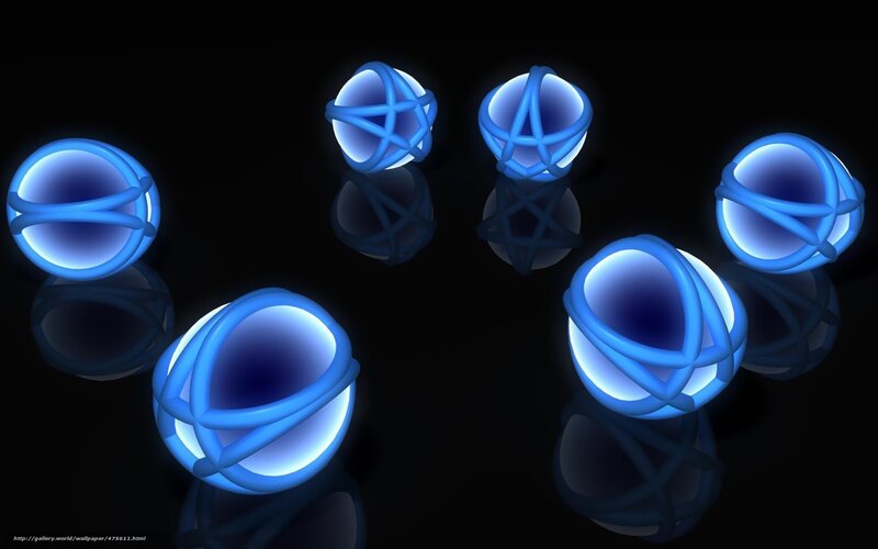 Glowing Blue Spheres — Mysterious