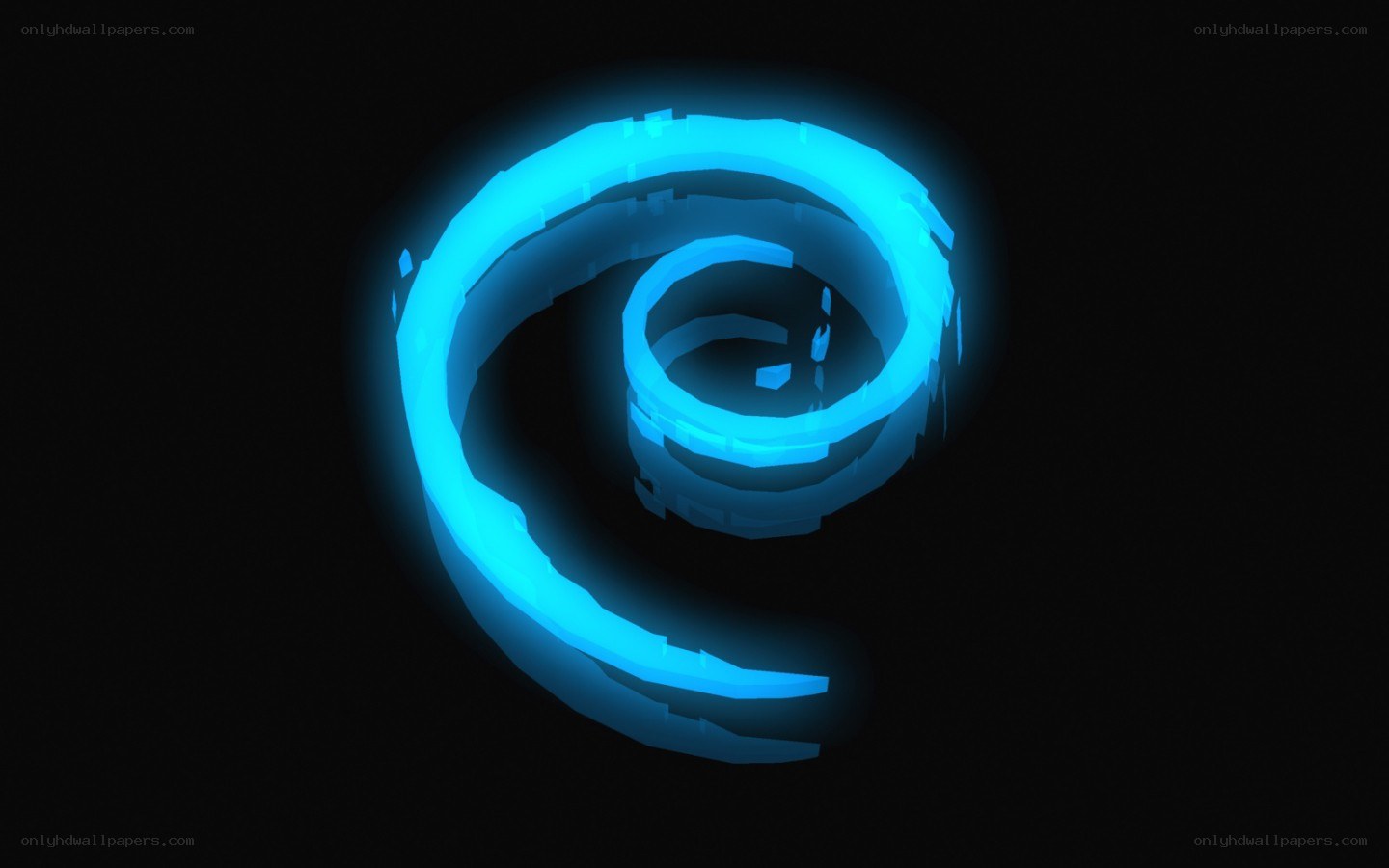 glowing blue spiral animation