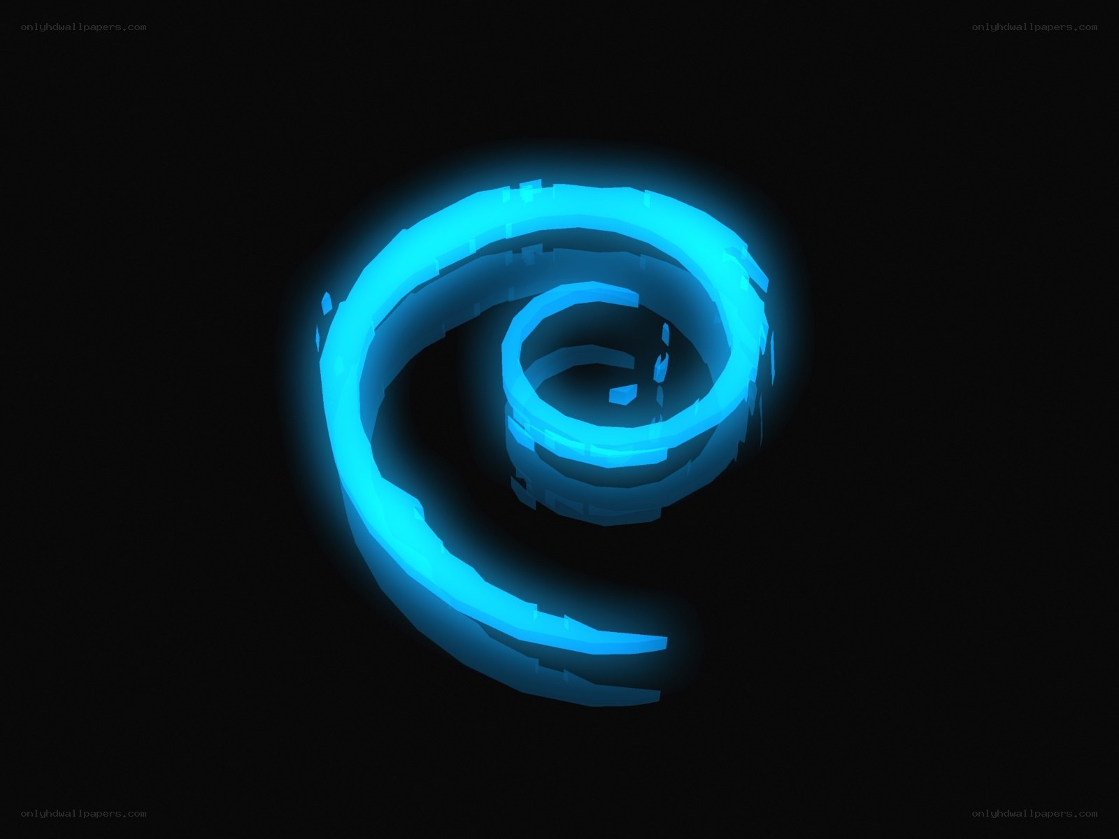 glowing blue spiral
