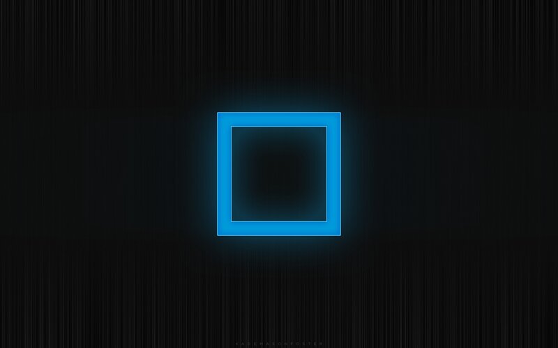 Glowing Blue Square