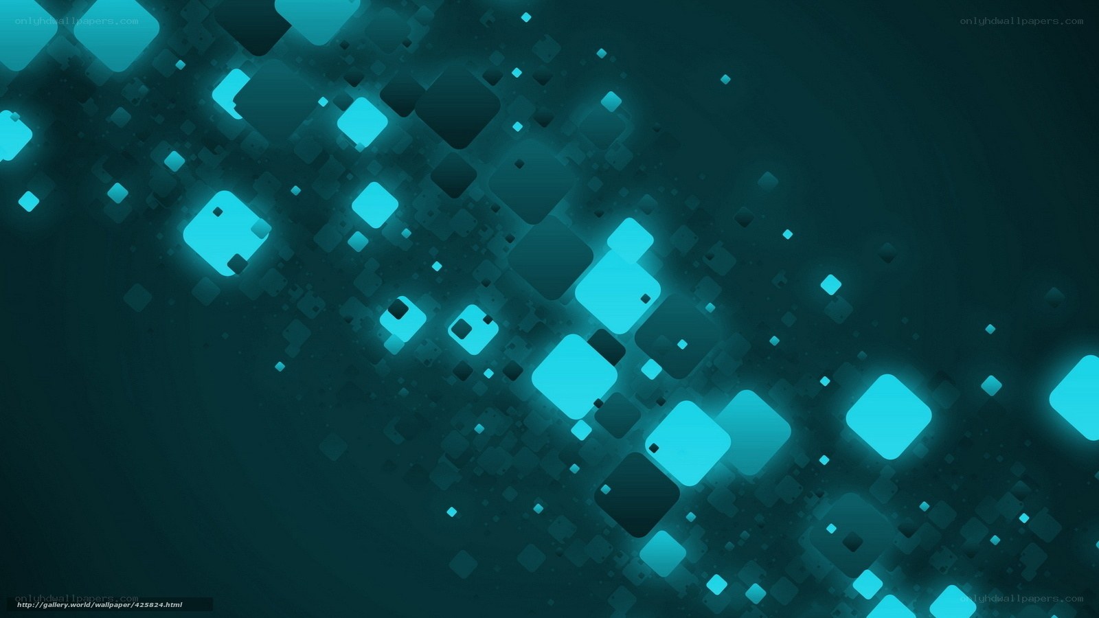 glowing blue squares abstract