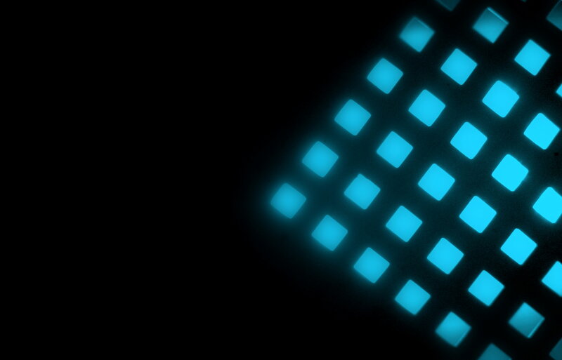 glowing blue squares pattern