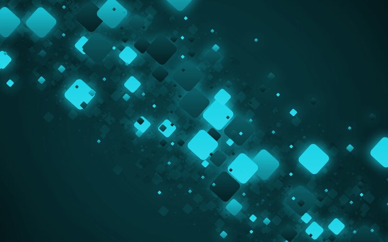 glowing blue squares pattern