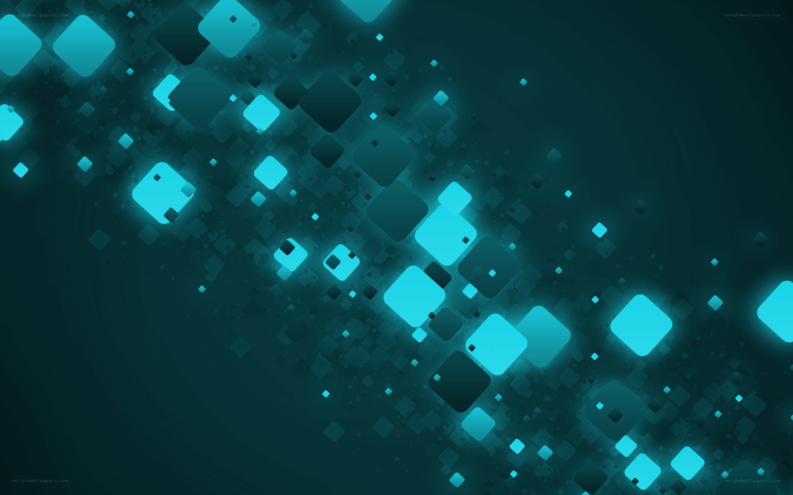 glowing blue squares pattern