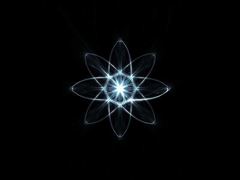glowing blue star pattern