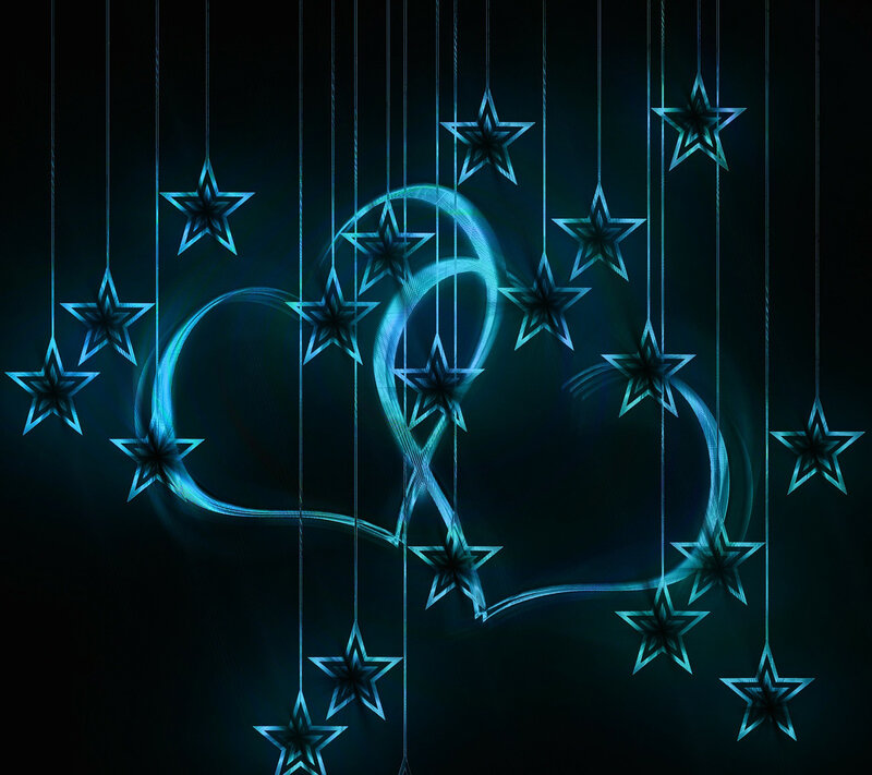 Glowing Blue Stars — Celestial, Night