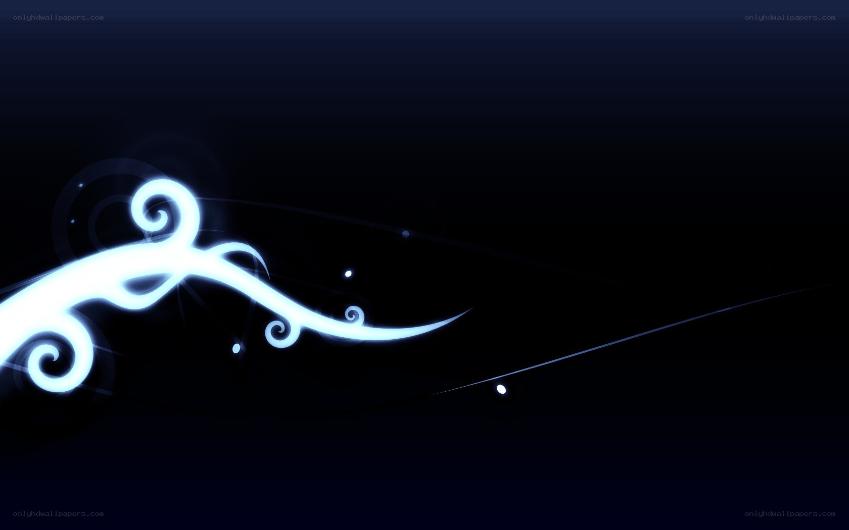 glowing blue swirl design