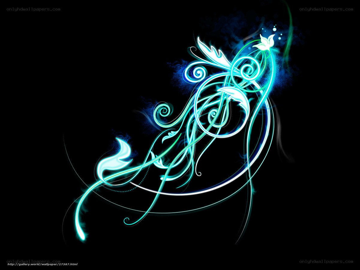 glowing blue swirl design