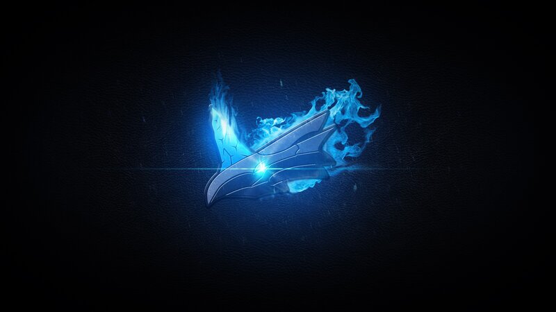 Glowing Blue Sword — Dramatic, Night