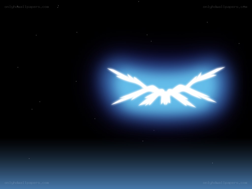 glowing blue symbol in space
