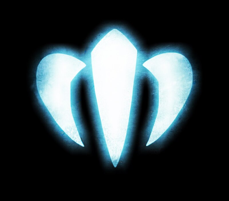 glowing blue symbol logo