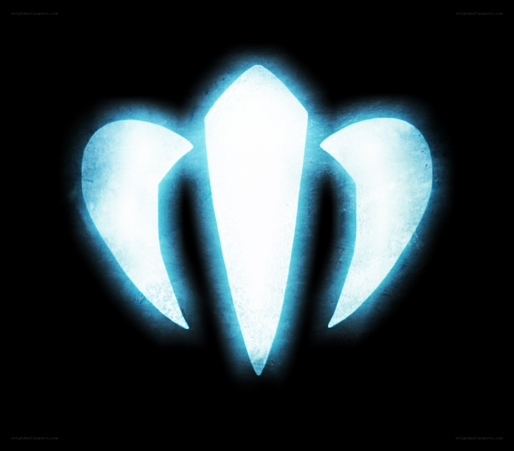glowing blue symbol logo