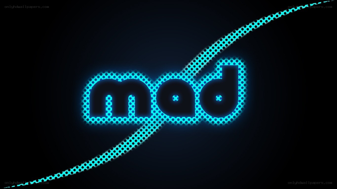 glowing blue text logo