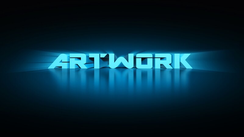 Glowing Blue Text