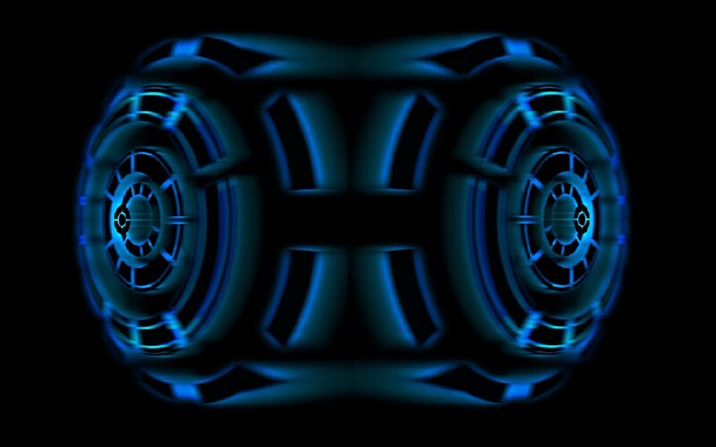 Glowing Blue Vehicle