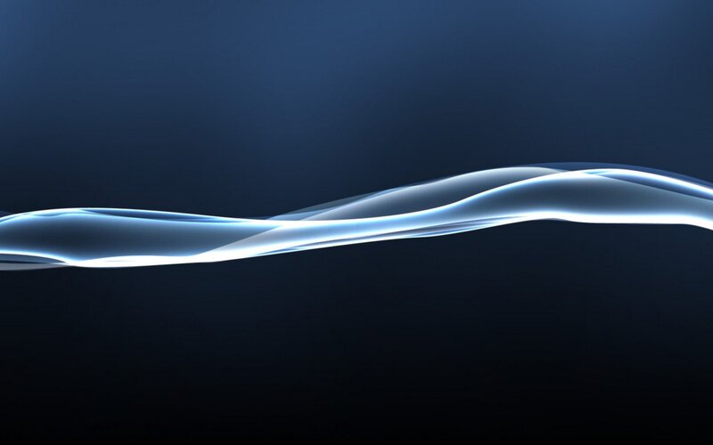 Glowing Blue Wave — Serene, Abstract, Light