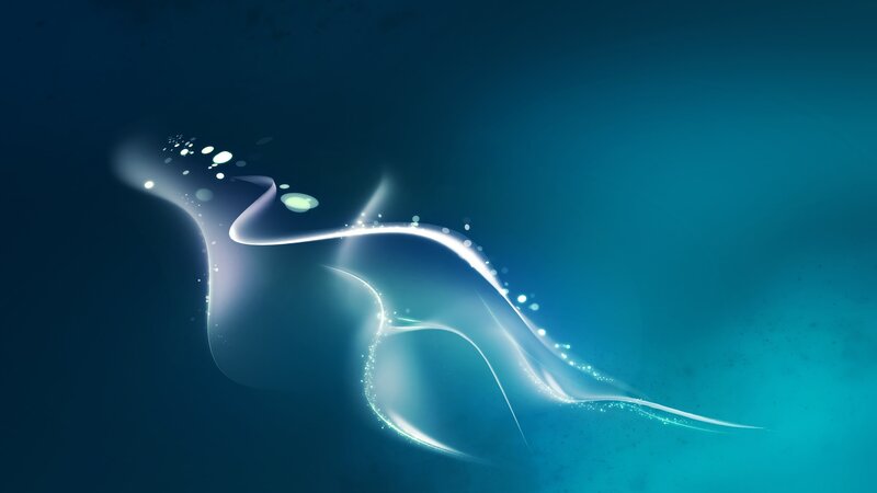 Glowing Blue Wave — Serene
