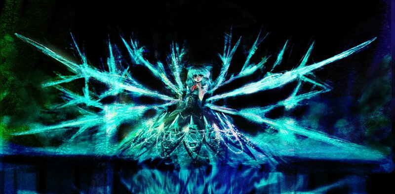 glowing blue wings character