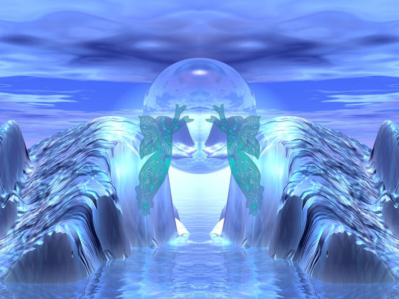 Glowing Blue Wings — Serene