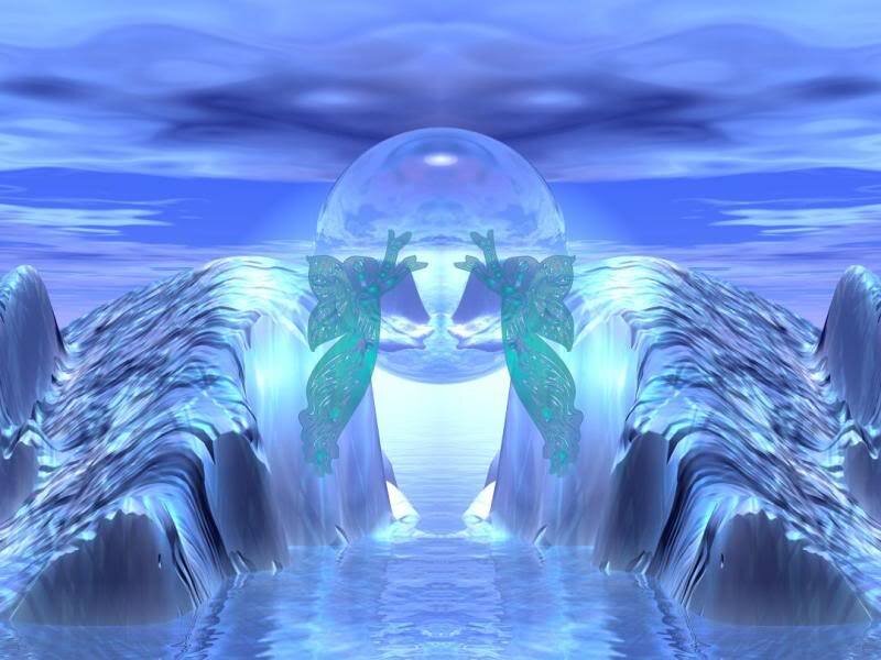 Glowing Blue Wings