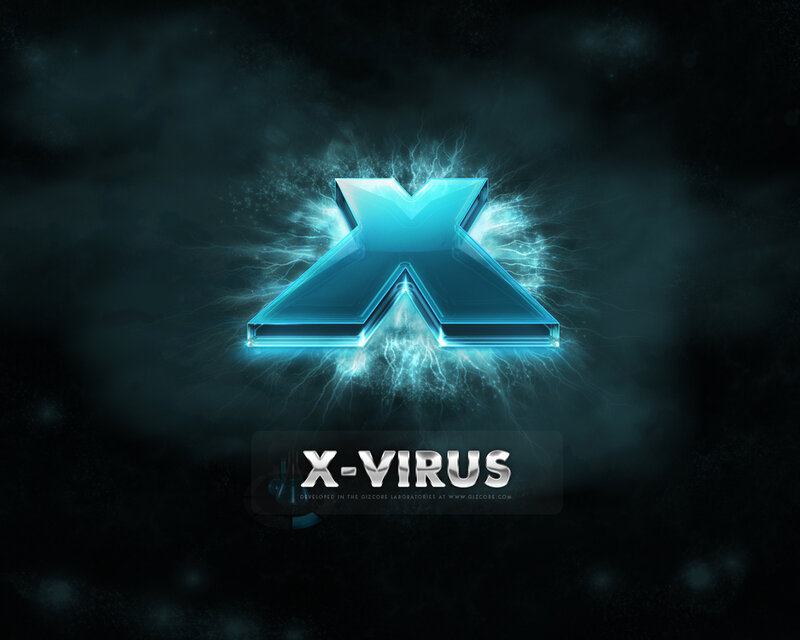 Glowing Blue X Symbol