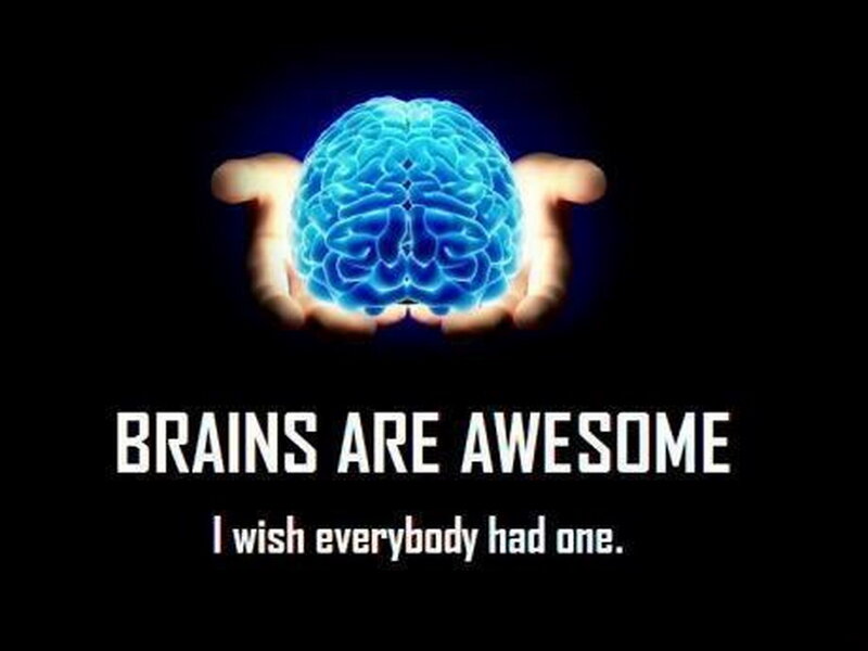 Glowing Brain in Hands