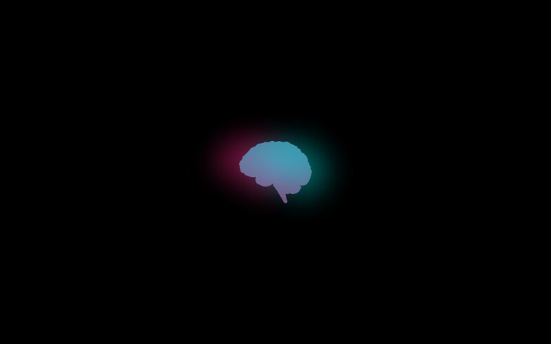 Glowing Brain Silhouette