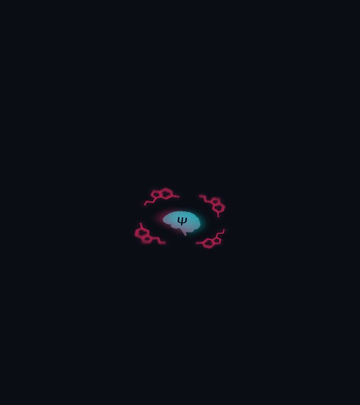 Glowing Brain with Molecules