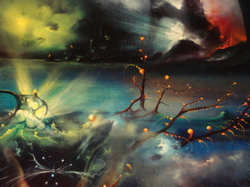 Glowing Branches in Water
