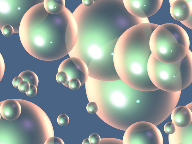Glowing Bubbles in Space