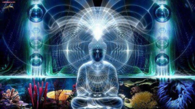 Glowing Buddha Figure