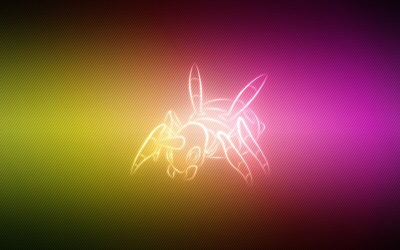 glowing bug on colorful background