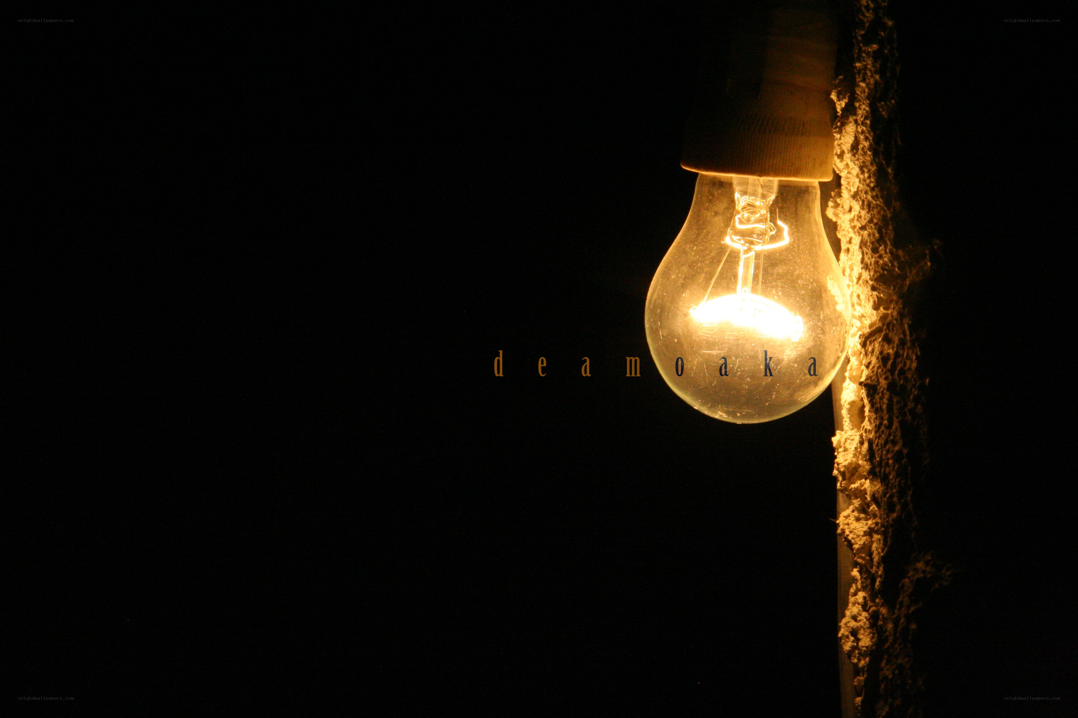 glowing bulb in darkness