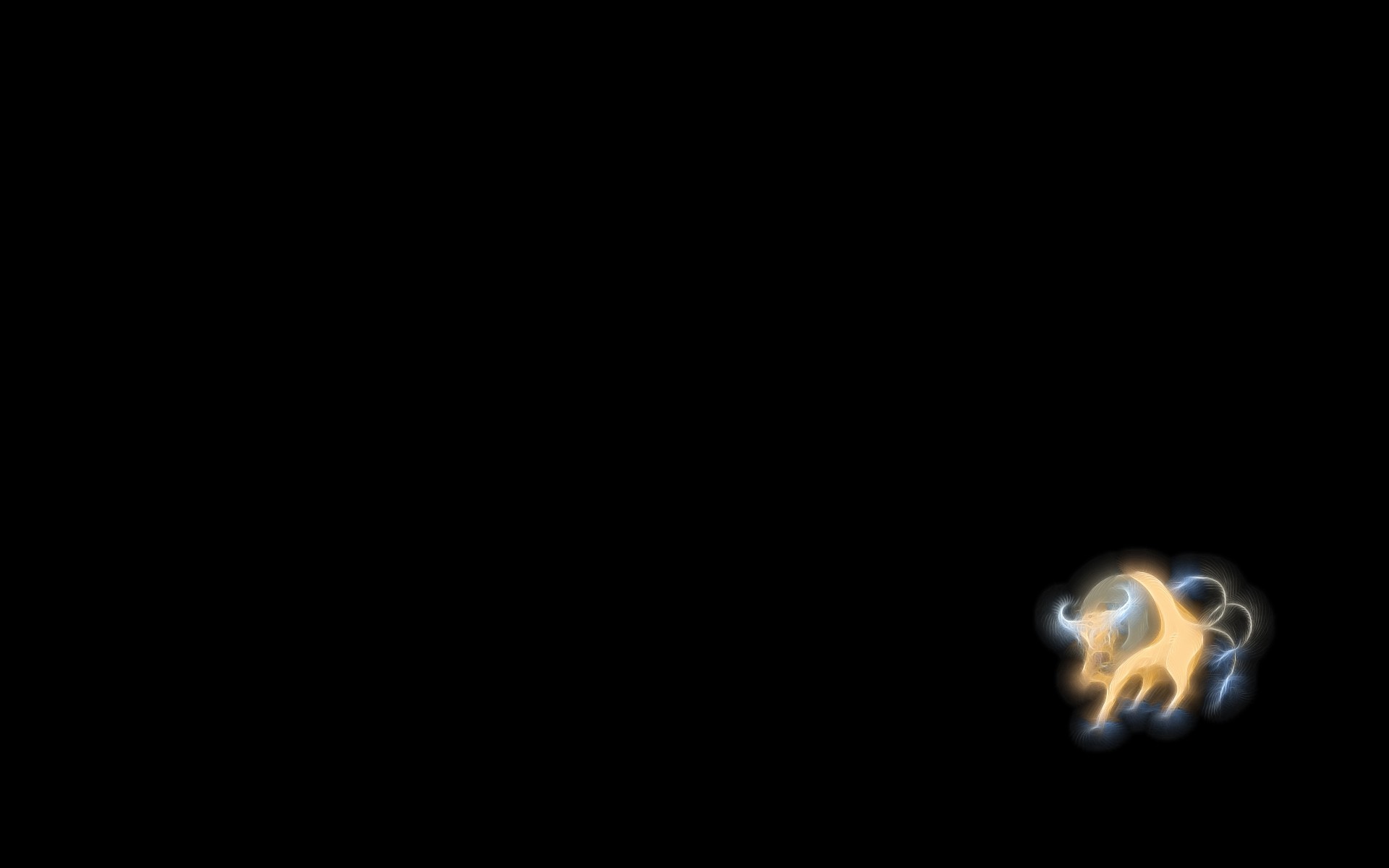 glowing bull symbol