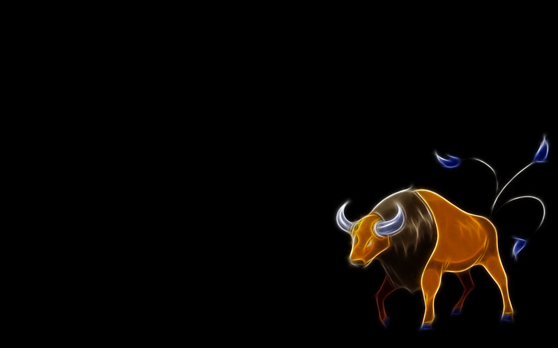 glowing bull zodiac symbol
