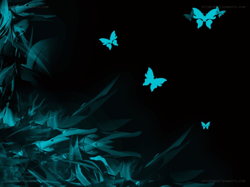 glowing butterflies in dark forest
