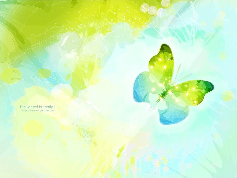 glowing butterfly artwork