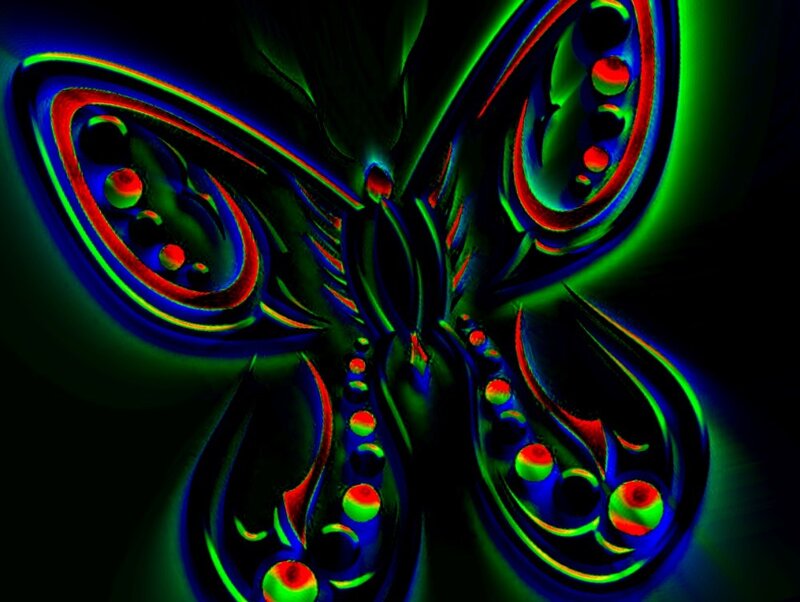 Glowing Butterfly — Green