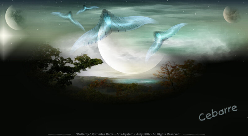 Glowing Butterfly-like Creatures