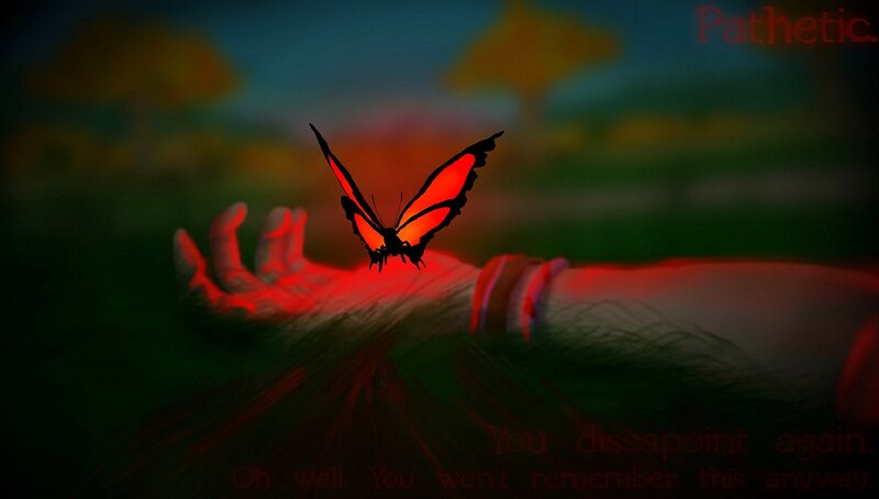 Glowing Butterfly on Hand