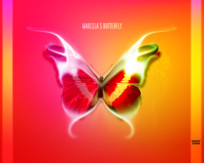 Glowing Butterfly — Red