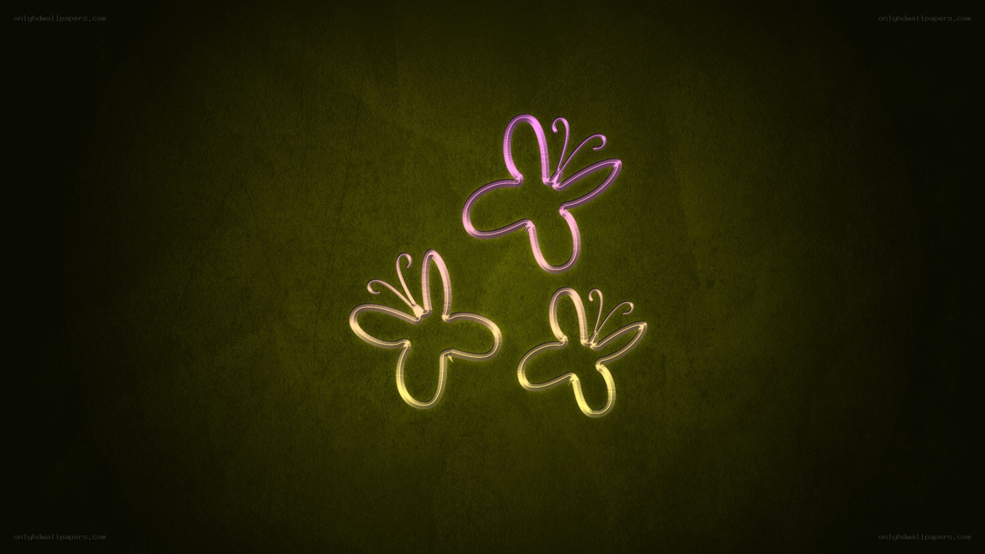glowing butterfly symbols