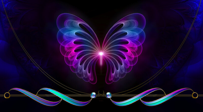Glowing Butterfly Wings — Purple, Mystical