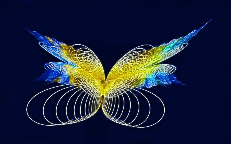 Glowing Butterfly Wings — Yellow