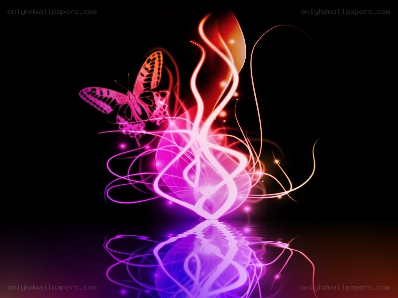 glowing butterfly with light trails